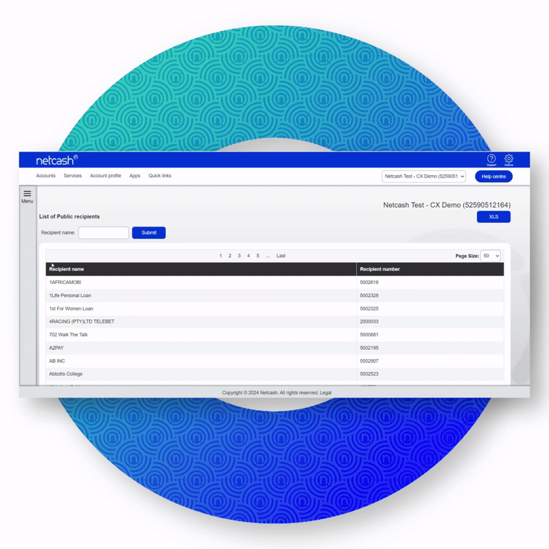 Netcash public beneficiary gif